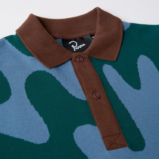 Splashed Polo Shirt - Pine Green