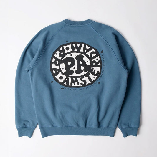 Amsterdammed Crew Neck Sweatshirt - Washed Blue