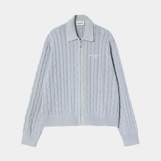W' Carter Sweater Jacket - Blue Fog (Garment Dyed)