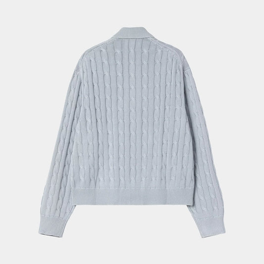 W' Carter Sweater Jacket - Blue Fog (Garment Dyed)
