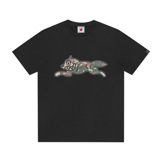 Woodland Camo Running Dog S/S Tee - Black