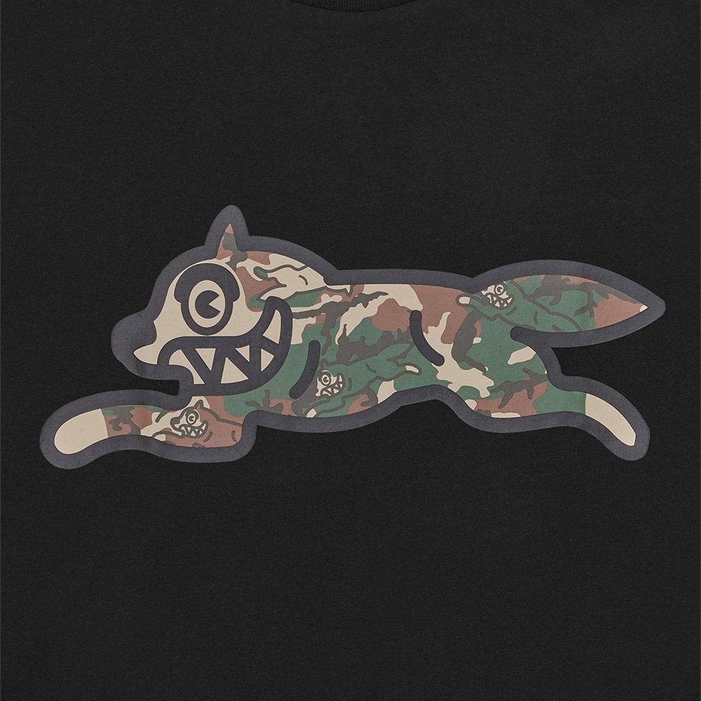 Woodland Camo Running Dog S/S Tee - Black