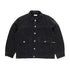 Full Button Denim Jacket - Black