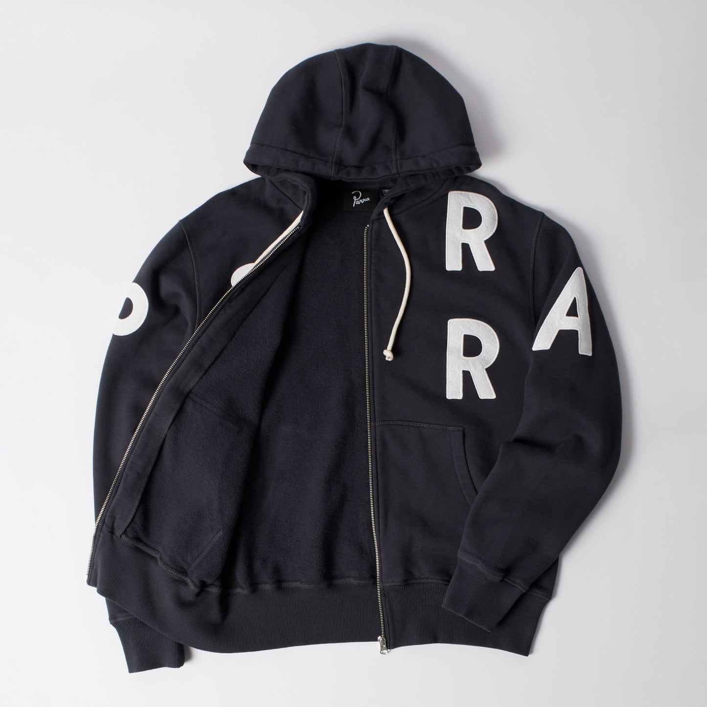 Word Salad Zip Hooded Sweat - Dark Navy