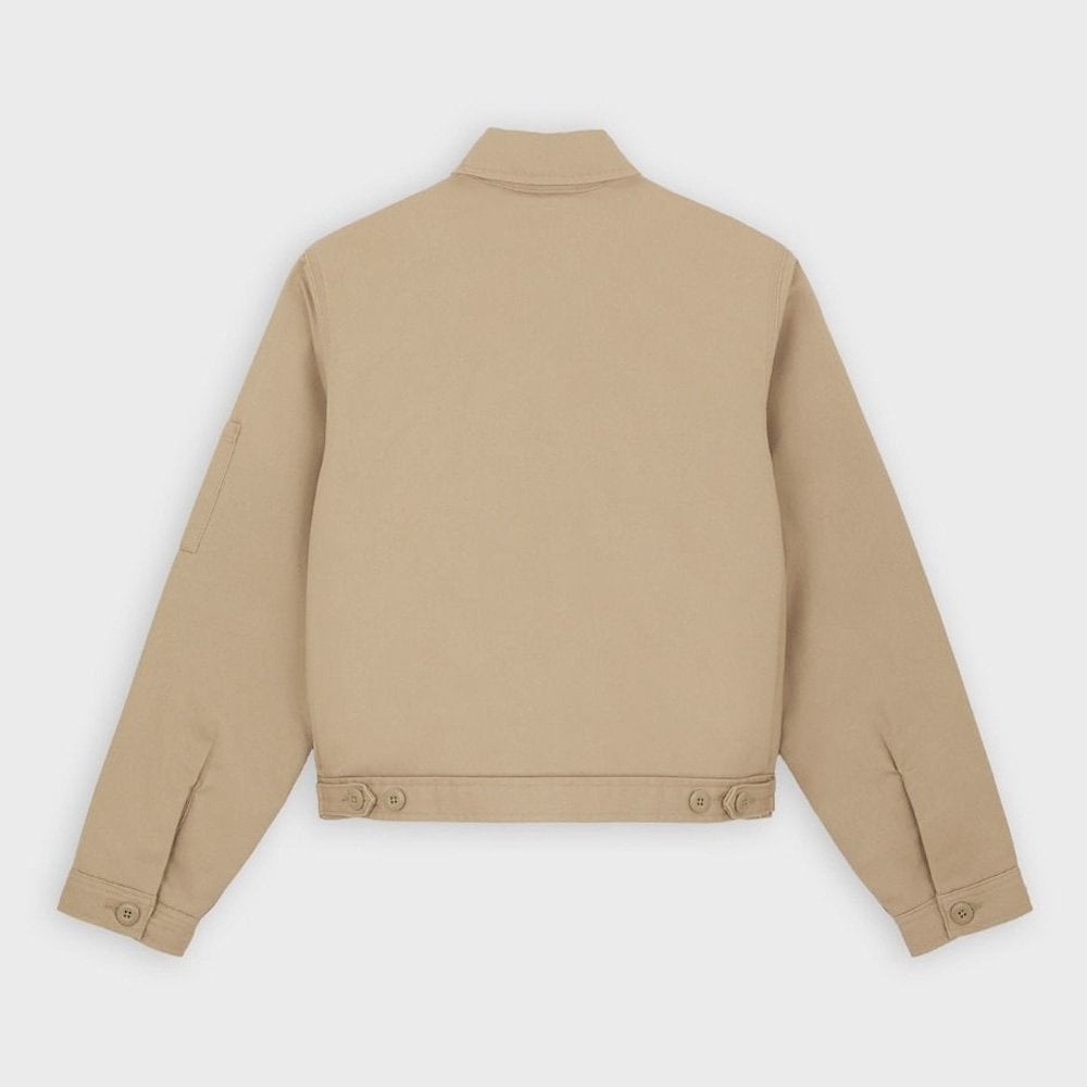 W' Lined Eisenhower Cropped Jacket - Khaki