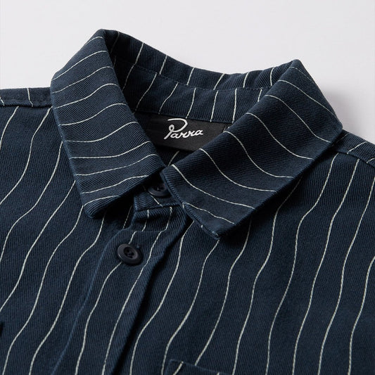 Meandering Lines Shirt - Navy Blue