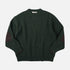 Patch Round Pullover Knit - Forest Green