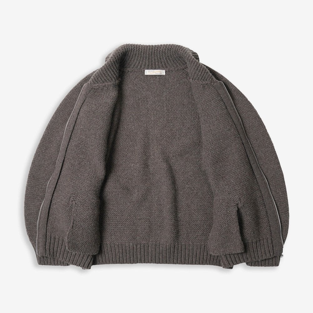Heavy Cowichan Zipup Cardigan - Sephia