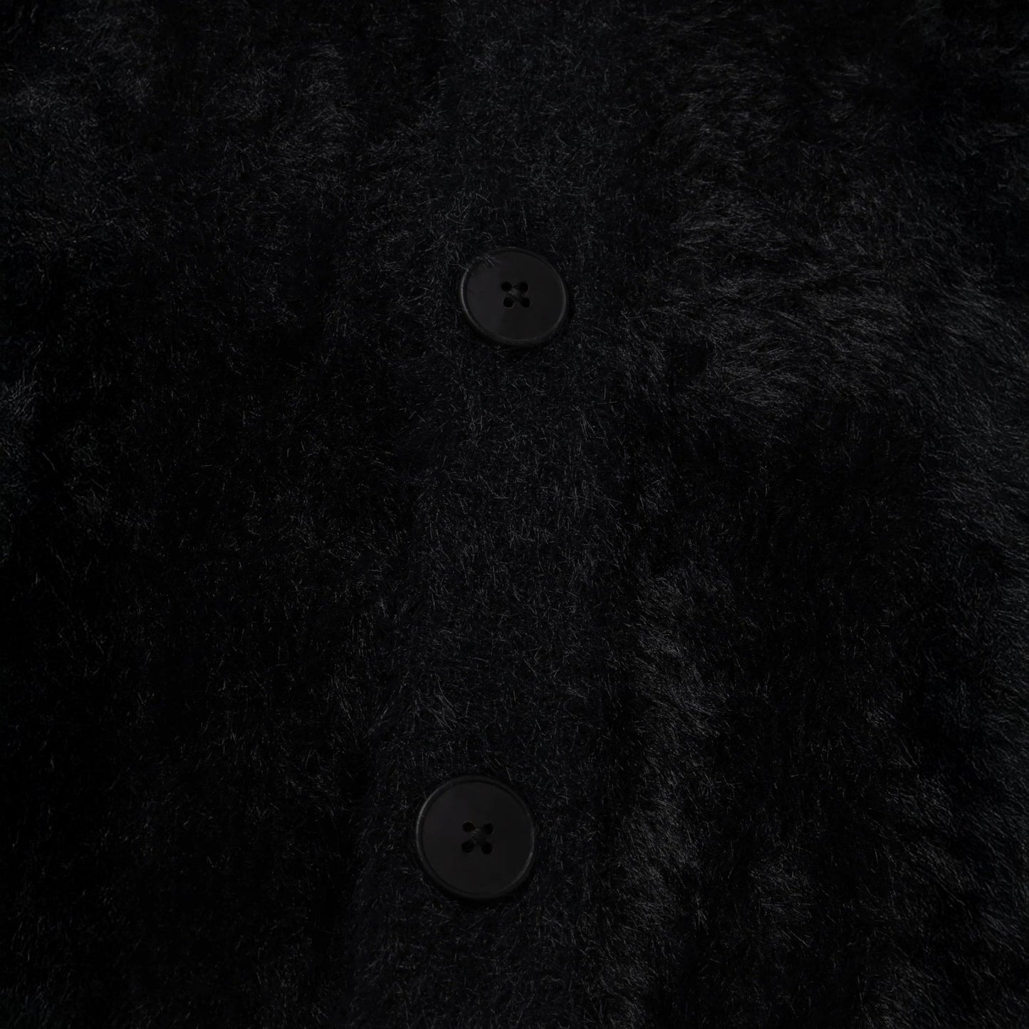 Oversized Chenille Column Knit Cardigan - Black