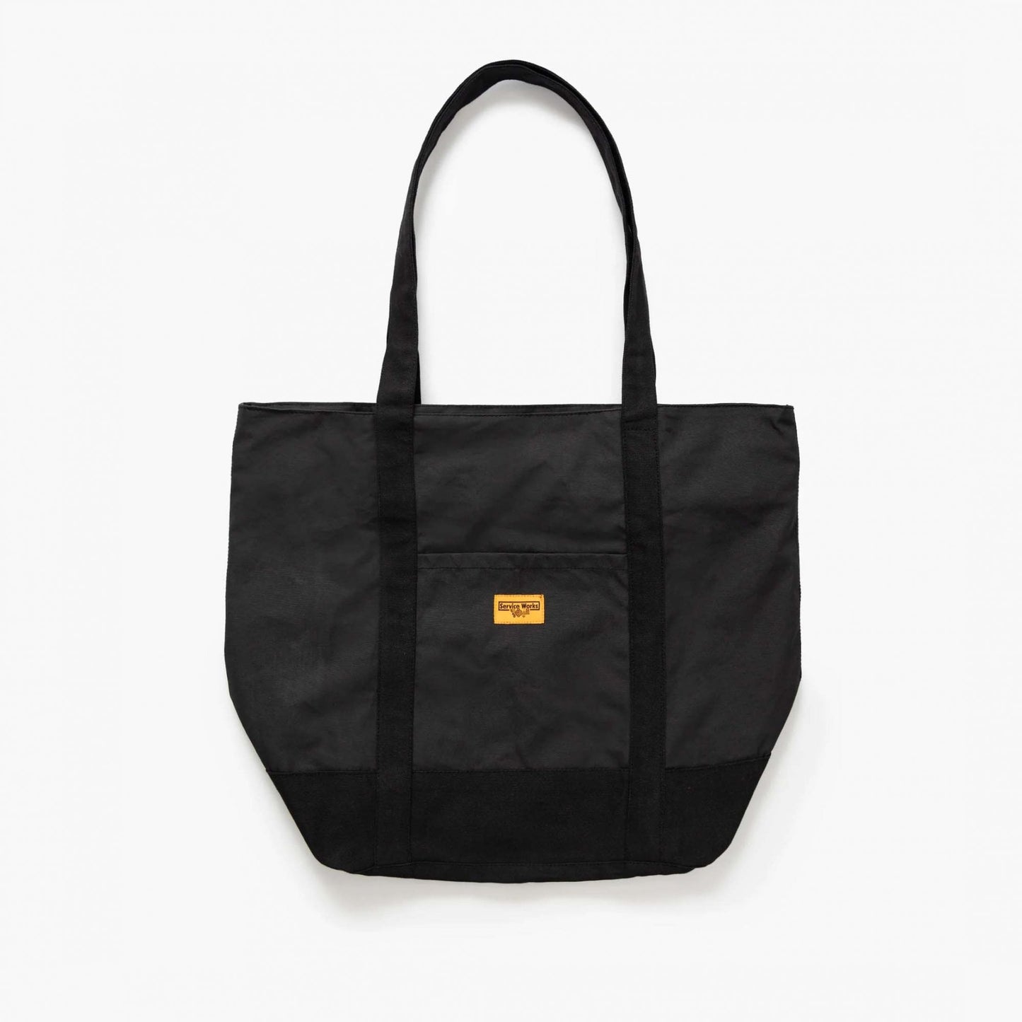 Waxed Cotton Tote Bag - Black