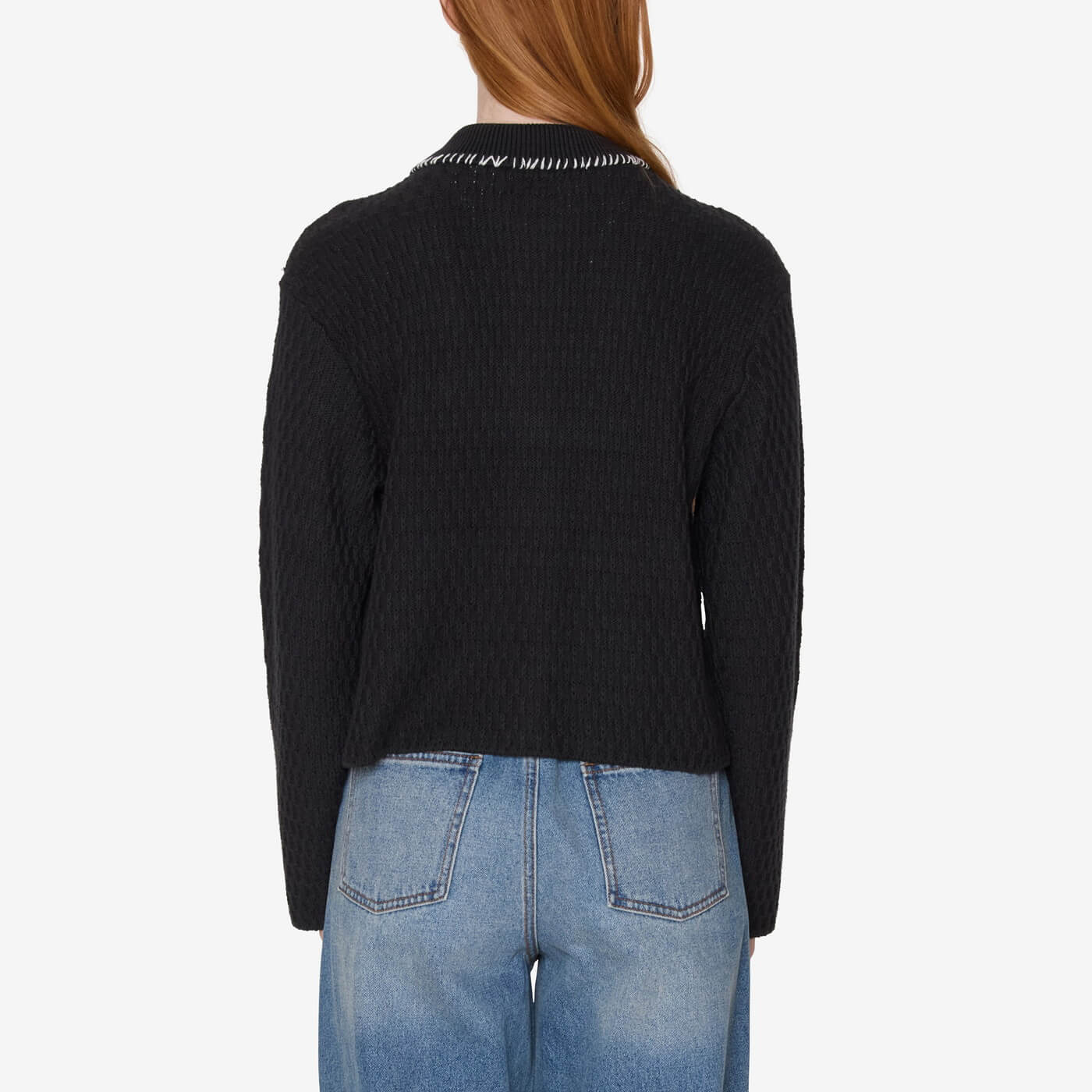 Women's Amelie Button Down Sweater - Off Black