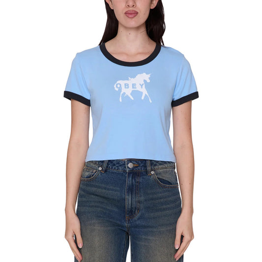 Unicorn Ringer Tee - Blue Bell