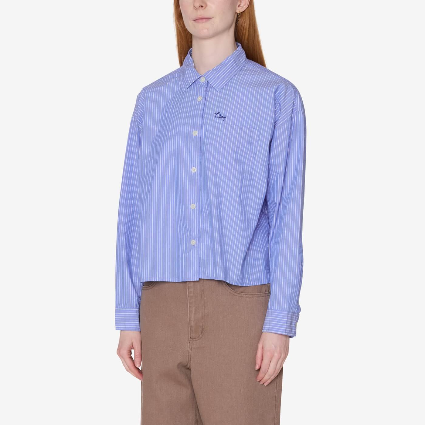 Women's Leisure Stripe Shirt - Blue Multi