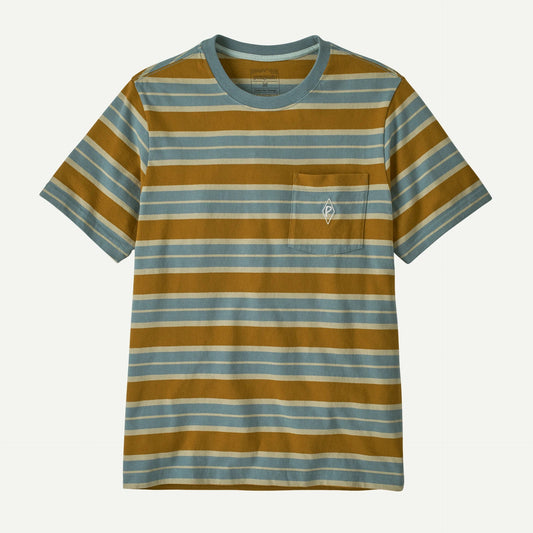 M's Midweight Water People Mark Pocket Tee - Big Wall: Blue Sage
