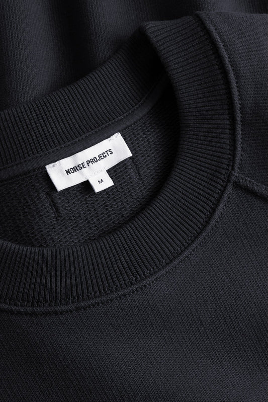 Tyr Relaxed Organic Loopback Raglan Crew - Dark Navy