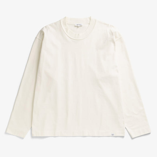 Isefjord Compact Cotton LS T-shirt - Ecru