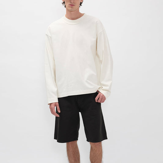 Isefjord Compact Cotton LS T-shirt - Ecru