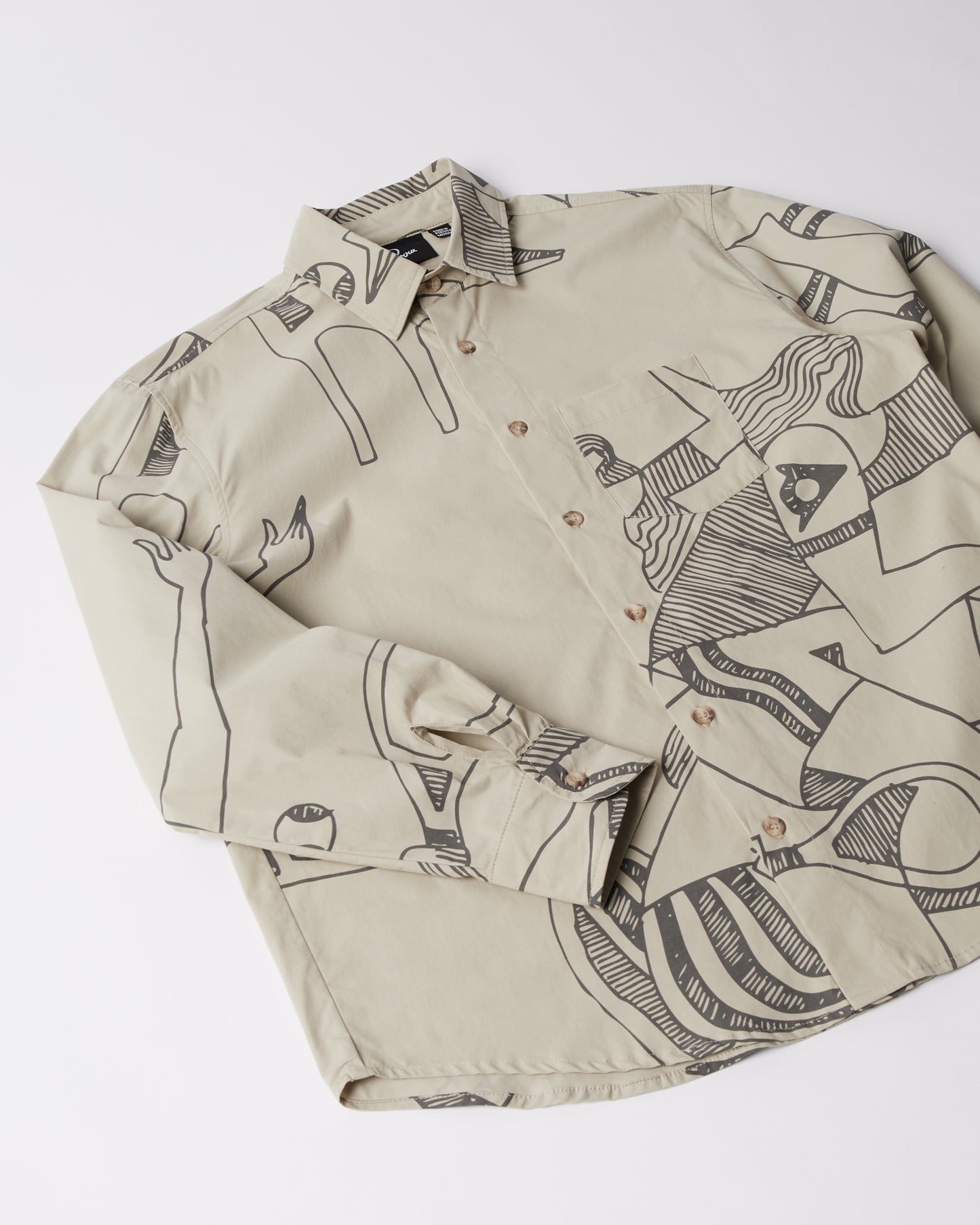 Pen Drawings Shirt - Sand
