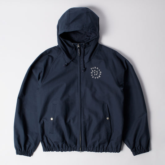 Circular Rain Logo Cotton Shell Jacket - Navy Blue