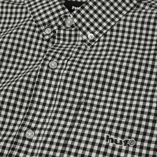 89 Micro Gingham SS Oxford Shirt - Black/White
