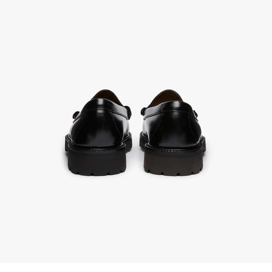 Mens Weejun 90 Larson Penny Loafers - Black Leather