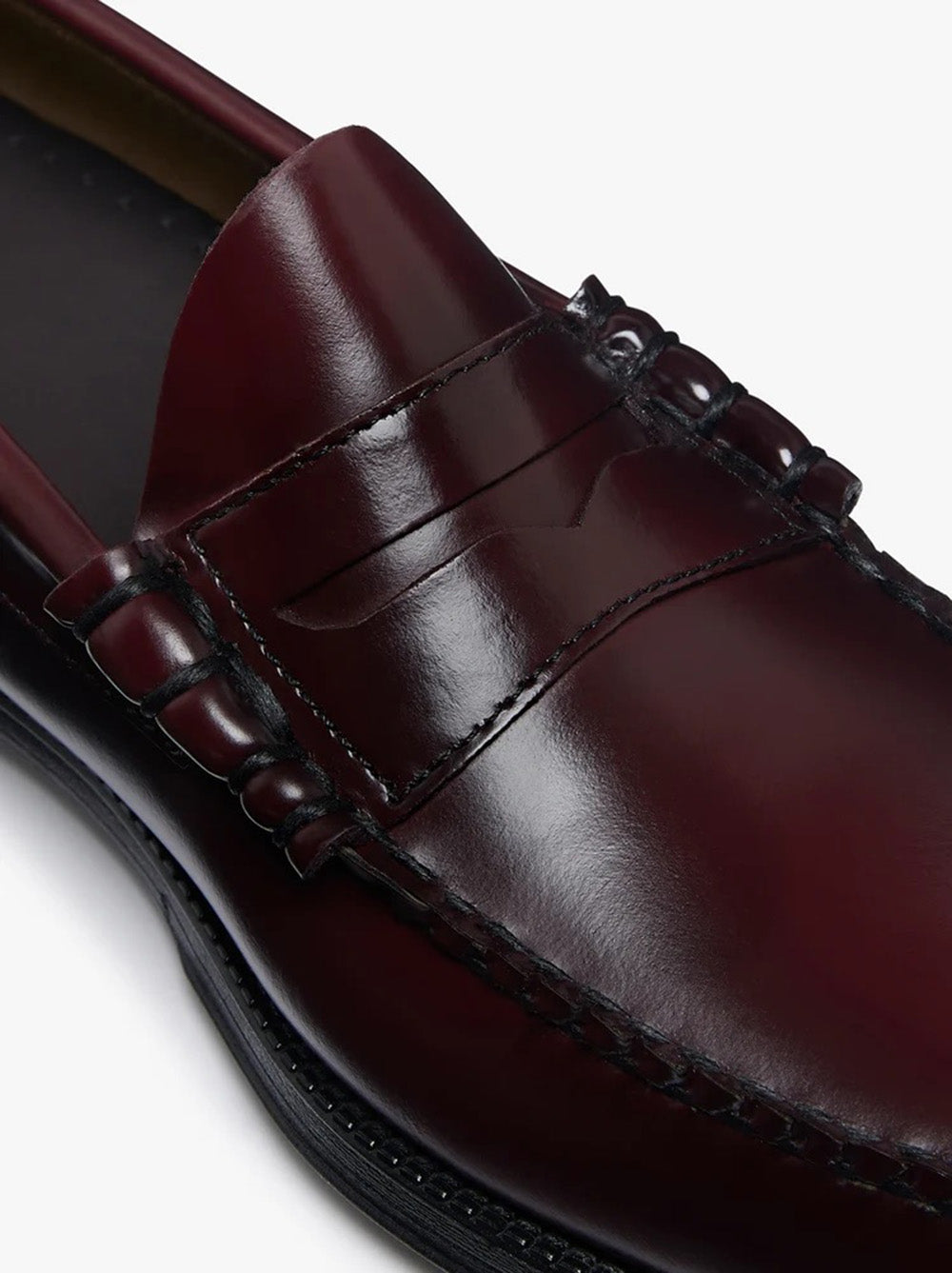 Easy Weejun Larson Flag Penny Loafers- Wine Leather