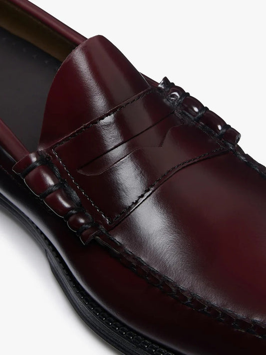 Easy Weejun Larson Flag Penny Loafers- Wine Leather