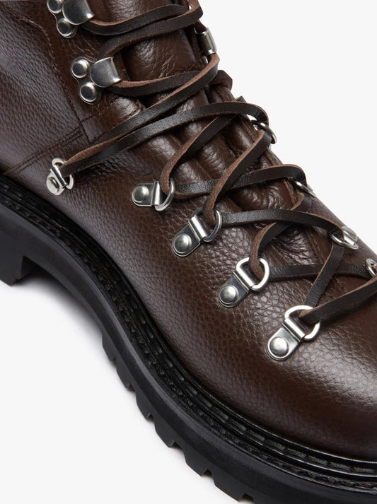 Mason Alpine Boot - Dark Brown Tumbled Leather