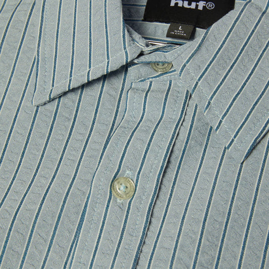 Big Block Striped SS Shirt - Light Blue
