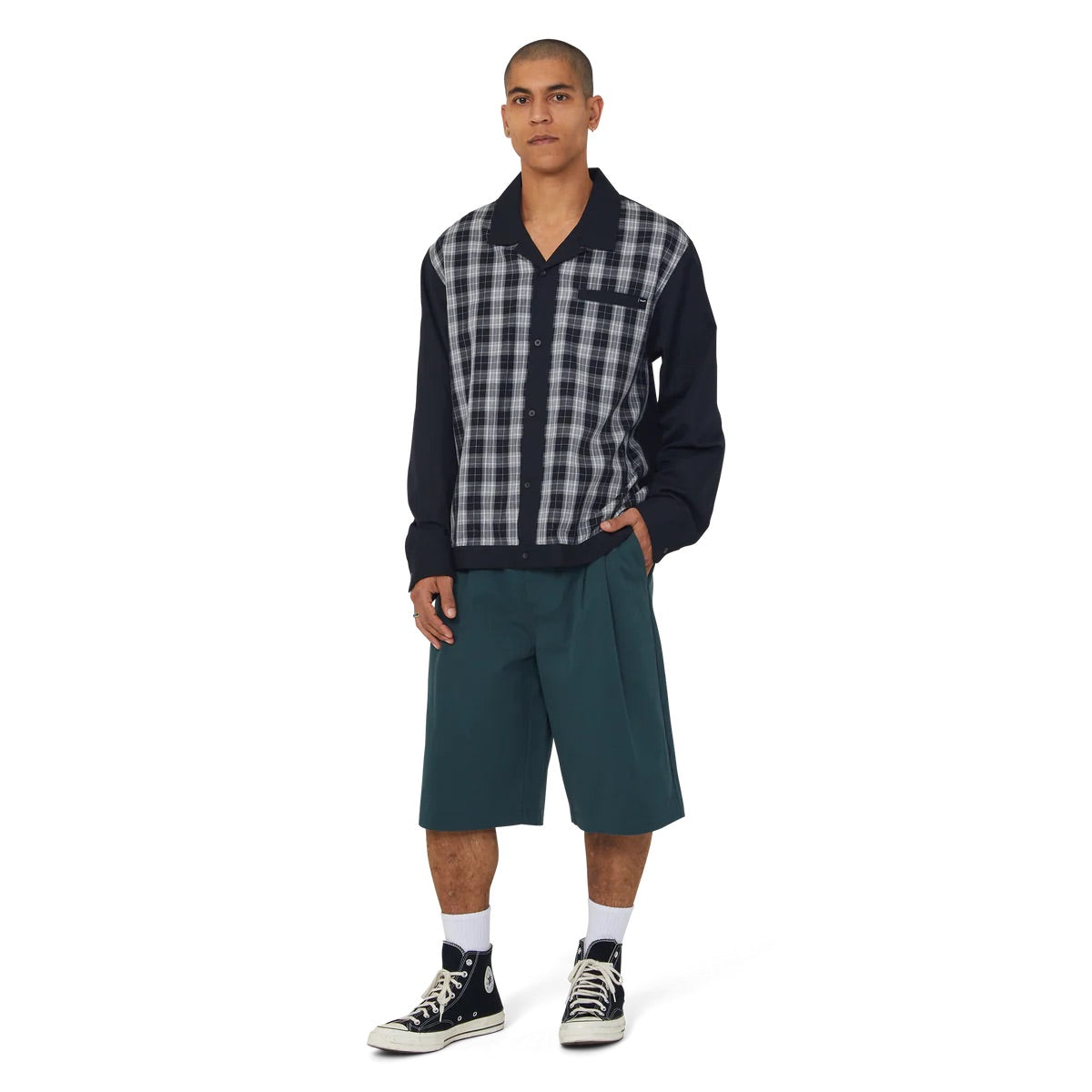 Coolidge Plaid LS Shirt - Black