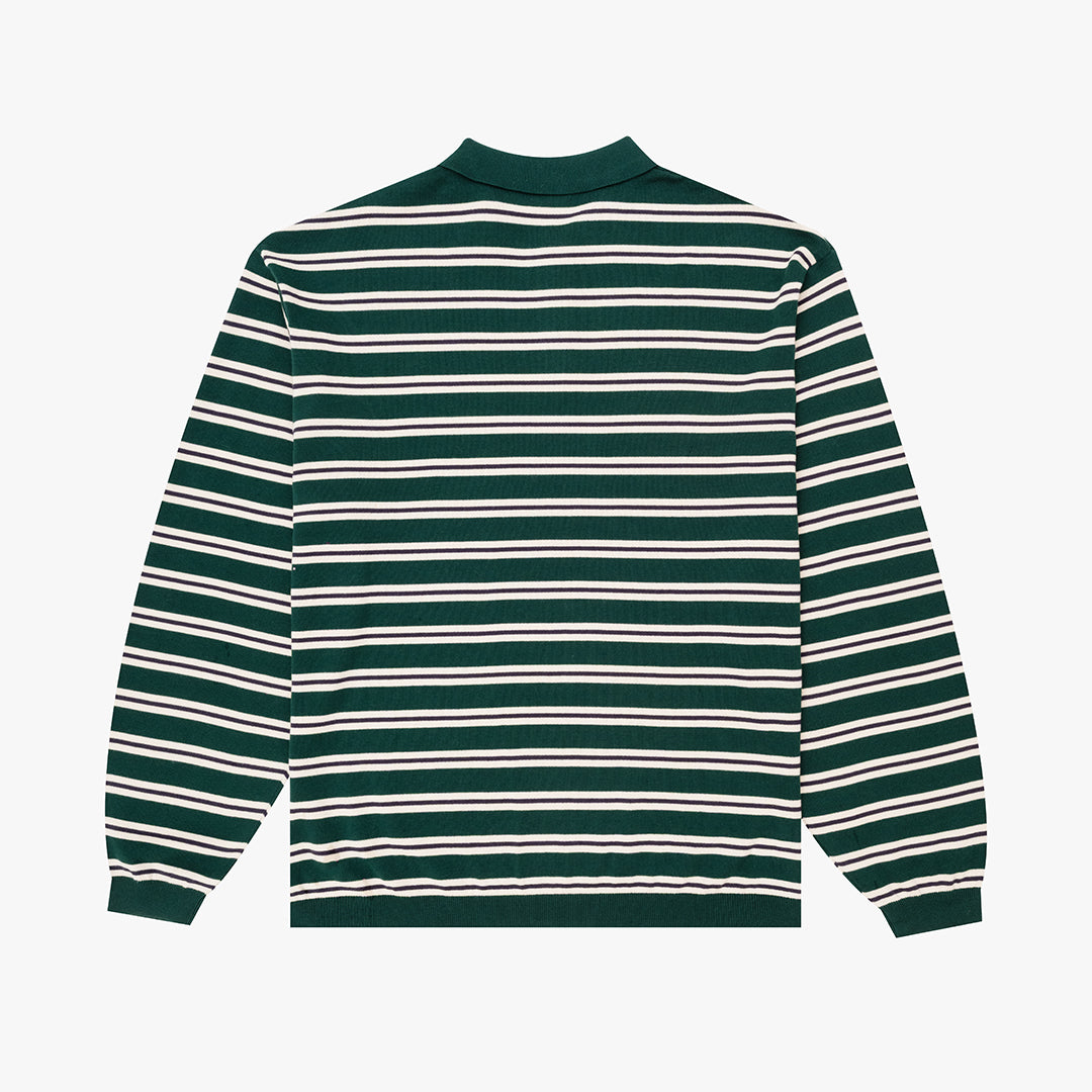 Crossfield L/S Polo Knit - Deep Green