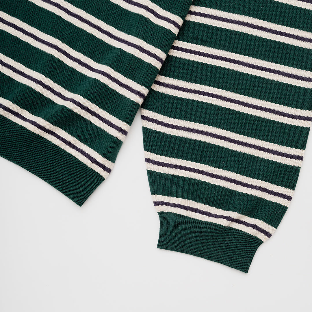 Crossfield L/S Polo Knit - Deep Green