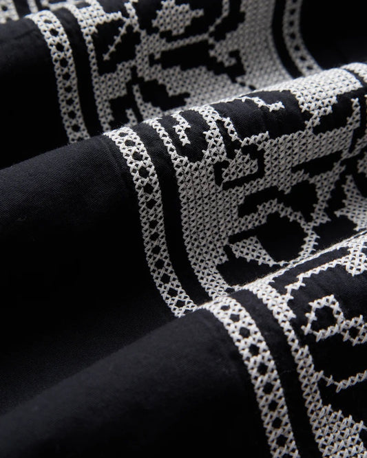 Cross Stitch Shirt - Black