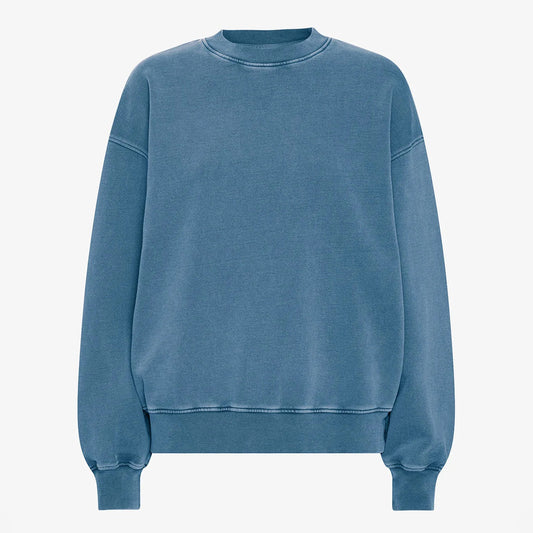 Organic Oversized Crew - Faded Indigo