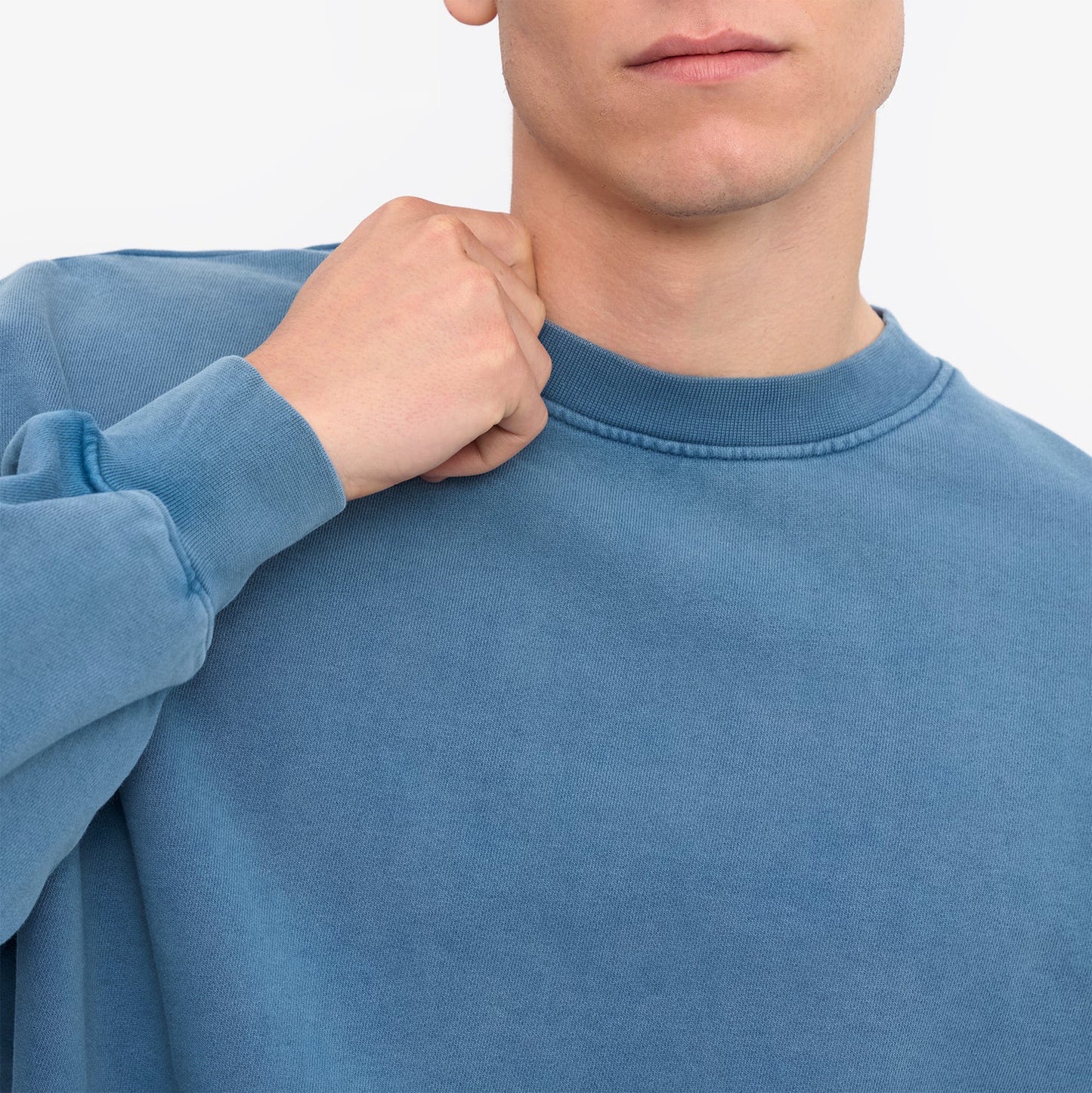 Organic Oversized Crew - Faded Indigo