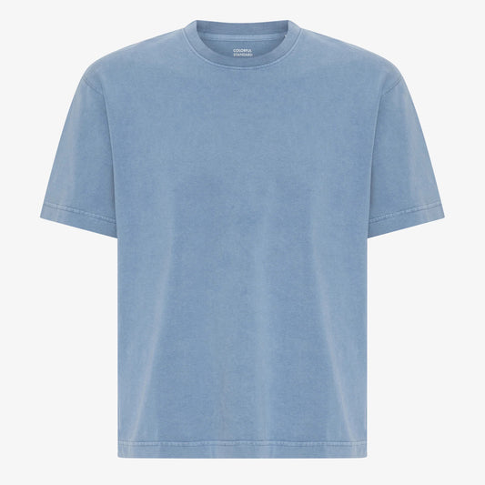 Heavy Organic Boxy Tee - Faded Indigo