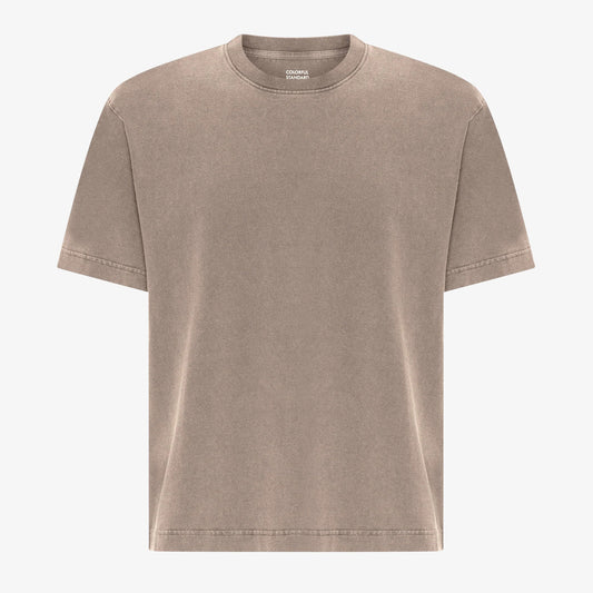 Heavy Organic Boxy Tee - Faded Khaki