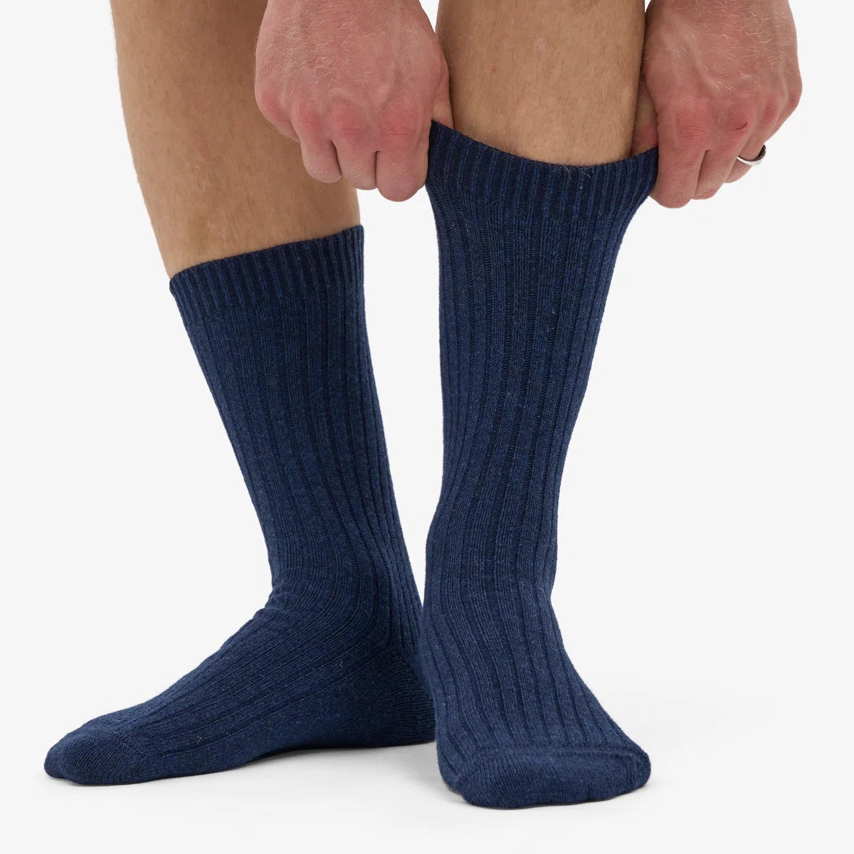 Merino Wool Blend Socks - Marine Blue