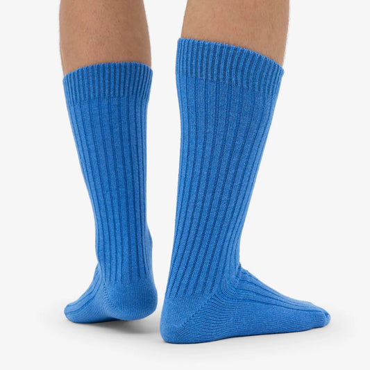 Merino Wool Blend Socks - Pacific Blue