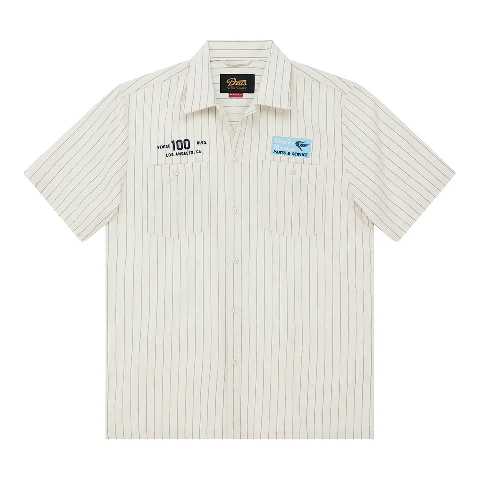 Forecourt Stripe Shirt - Dirty White