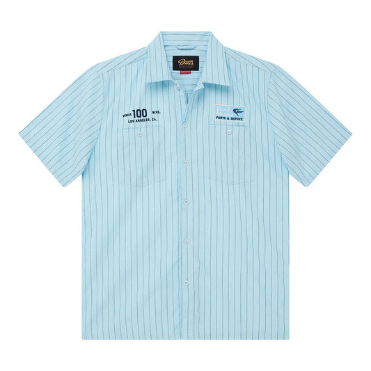 Forecourt Stripe Shirt - Sky Blue