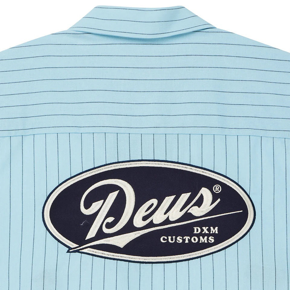 Forecourt Stripe Shirt - Sky Blue