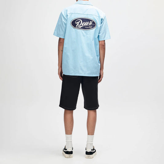 Forecourt Stripe Shirt - Sky Blue