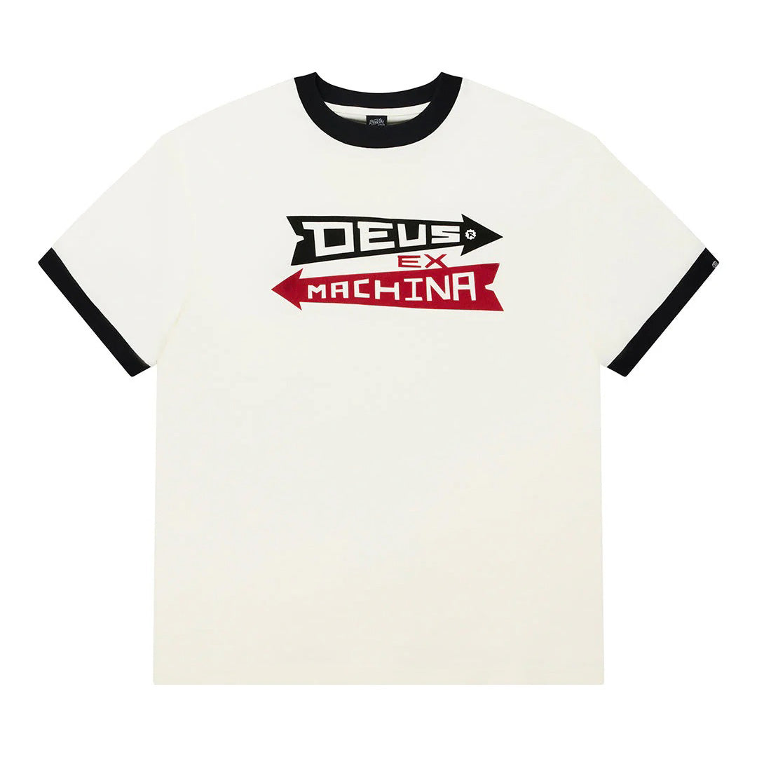 Arrows Ringer Tee - Pristine White