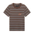 Women's Pierre Stripe Tee - Java Brown / Baby Blue