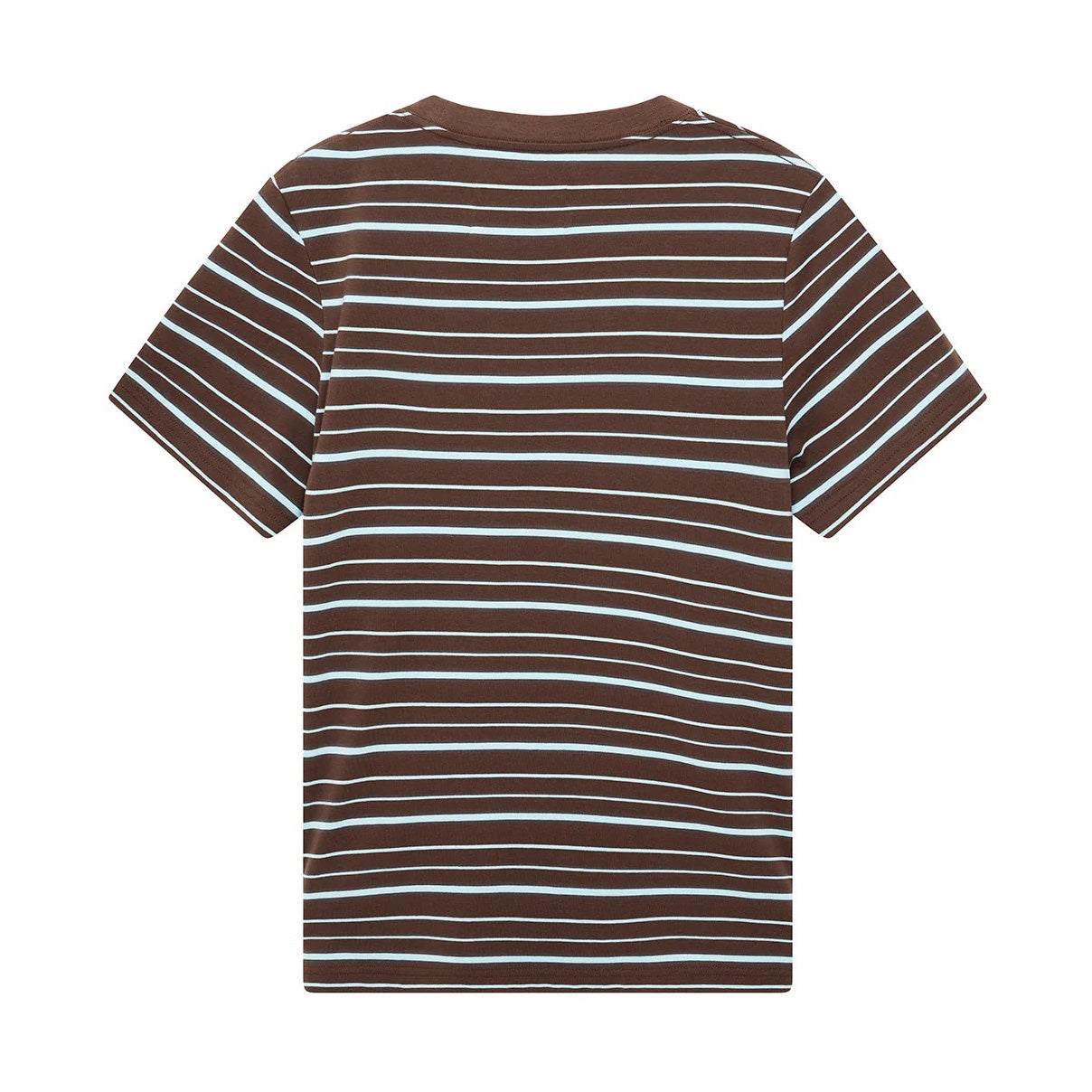 Women's Pierre Stripe Tee - Java Brown / Baby Blue