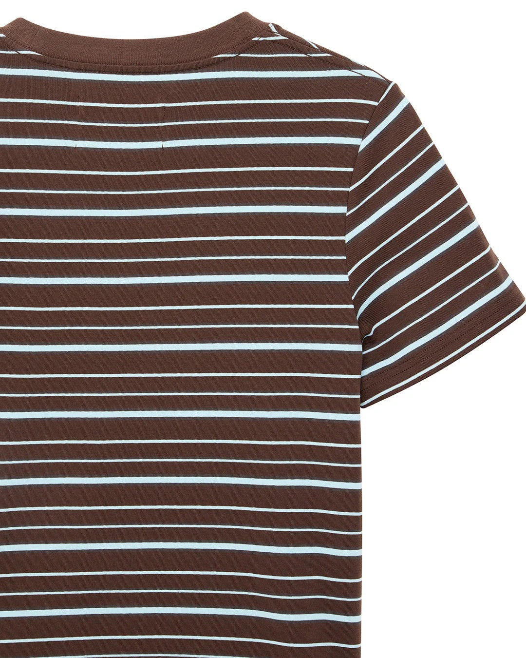 Women's Pierre Stripe Tee - Java Brown / Baby Blue