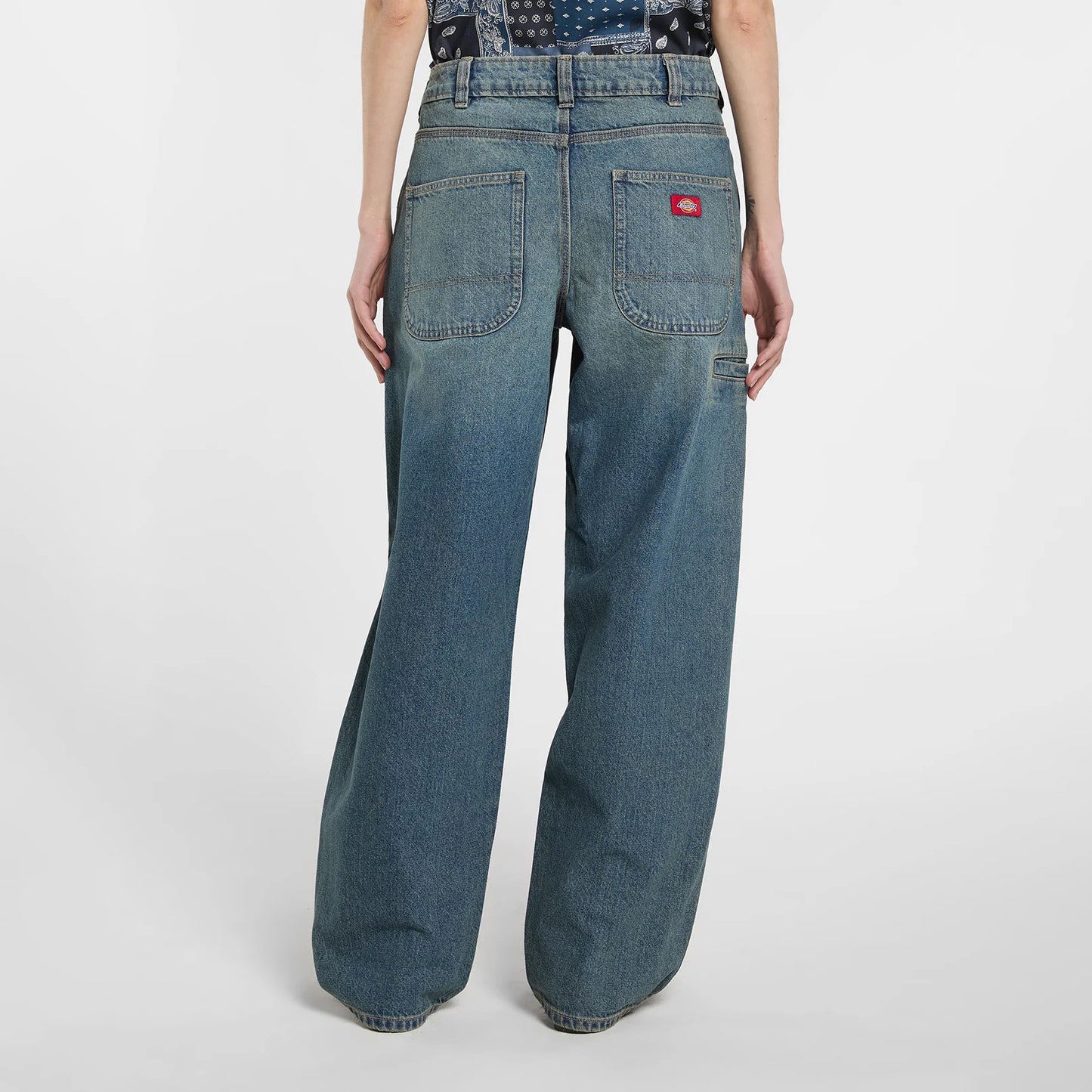 Women's 957 Loose Tapered Work Jeans - Khaki Tinted Blue
