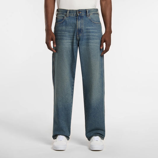 958 Baggy Tapered Work Jeans - Khaki Tinted Blue