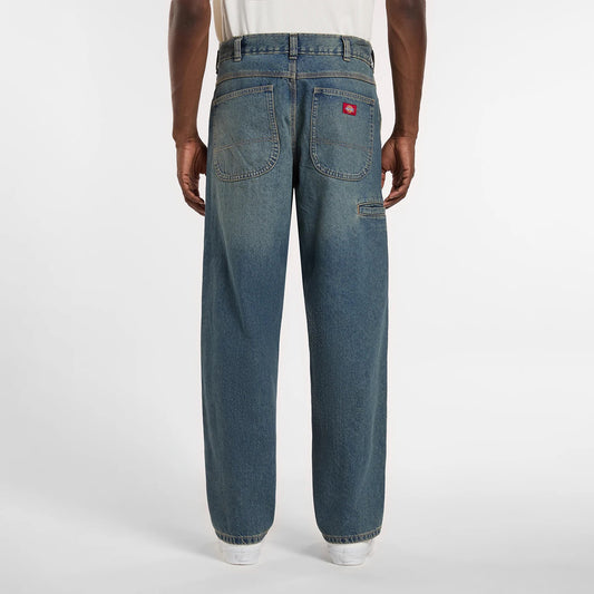 958 Baggy Tapered Work Jeans - Khaki Tinted Blue
